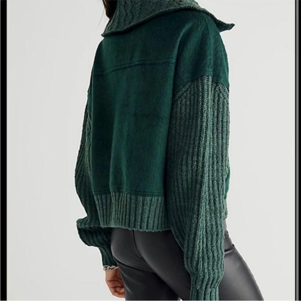 NWOT Bennie Blanket Cardi In Deepest Spruce Combo XS - Picture 5 of 9